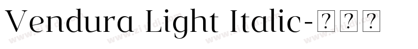 Vendura Light Italic字体转换